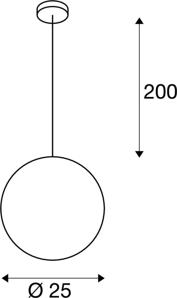 SLV 165390 ROTOBALL Egyágú Függesztett Lámpa Fém E27 IP20