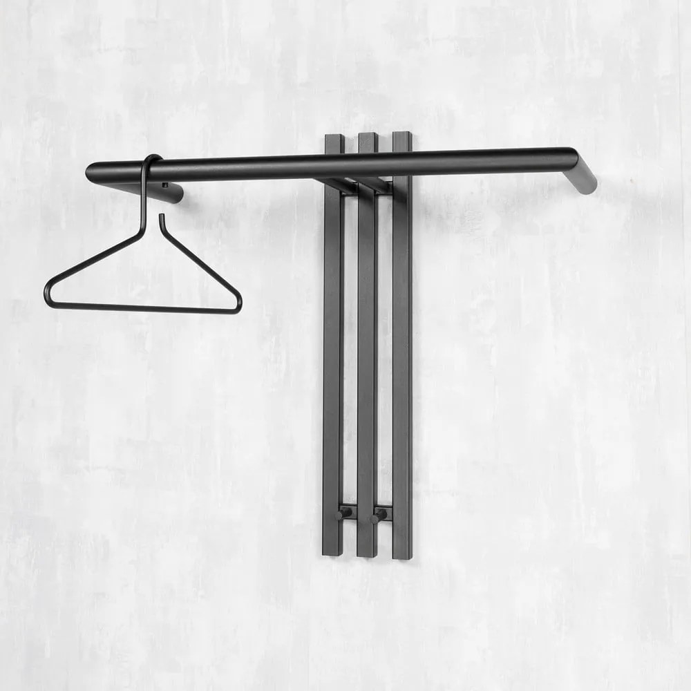 Fekete fém fali fogas 65 cm Senza – Spinder Design