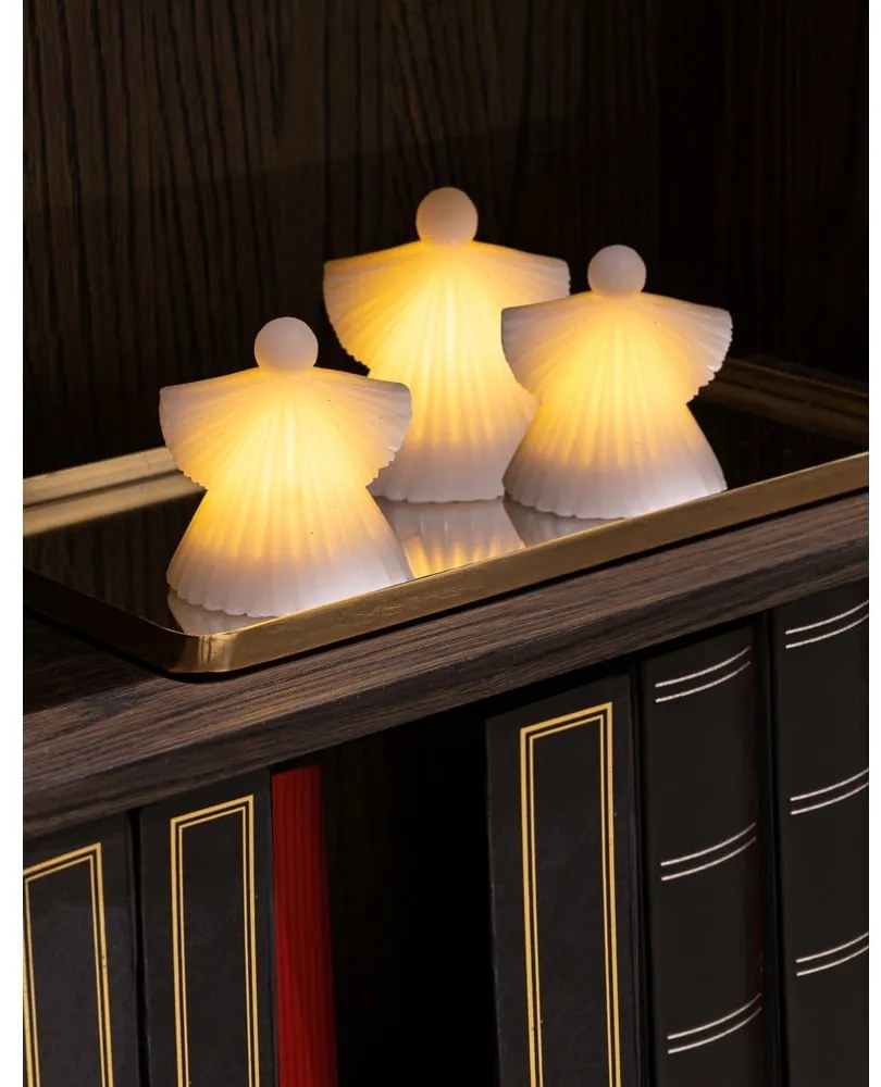 Fehér fénydekoráció készlet 2 db-os ø 9 cm Asta – Sirius