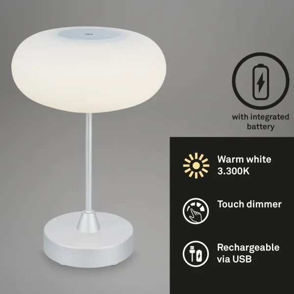 Brilo - LED dimmelhető, újratölthető kültéri asztali lámpa OLANA LED/3W/5V IP44