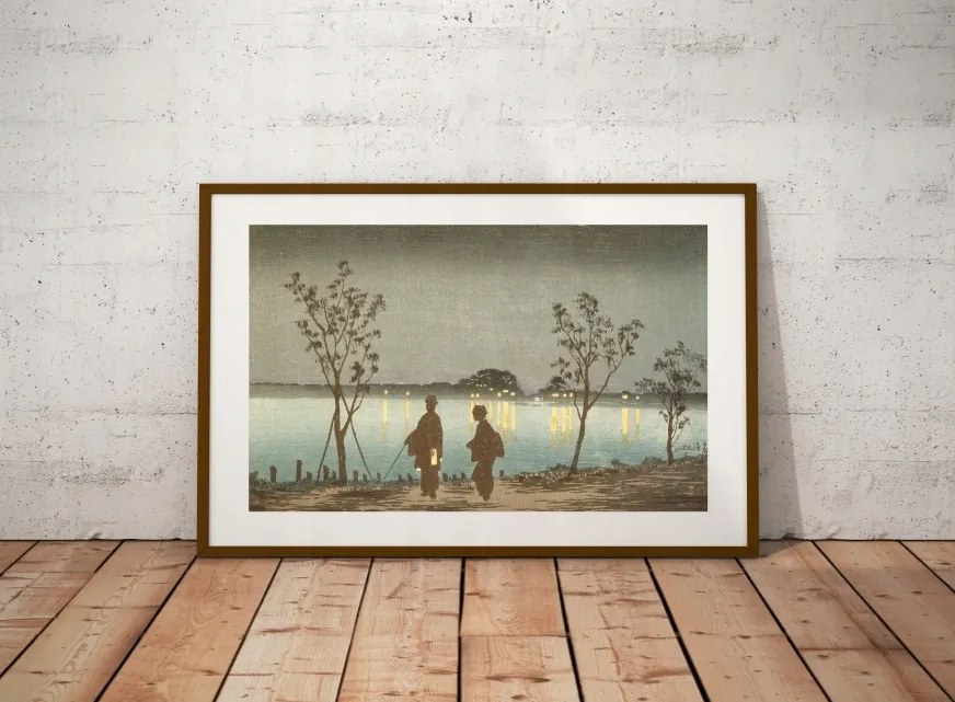 Japan Fa Kobayashi Kiyochika 1881 méret 50x30cm