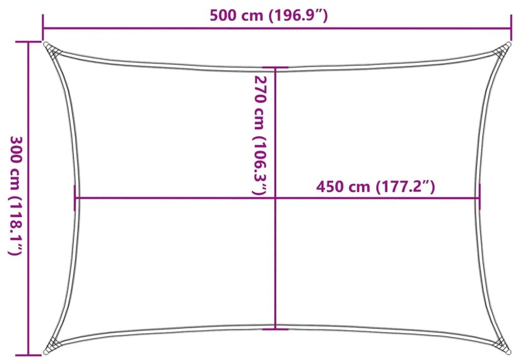 piros HDPE napvitorla 160 g/m² 3 x 5 m