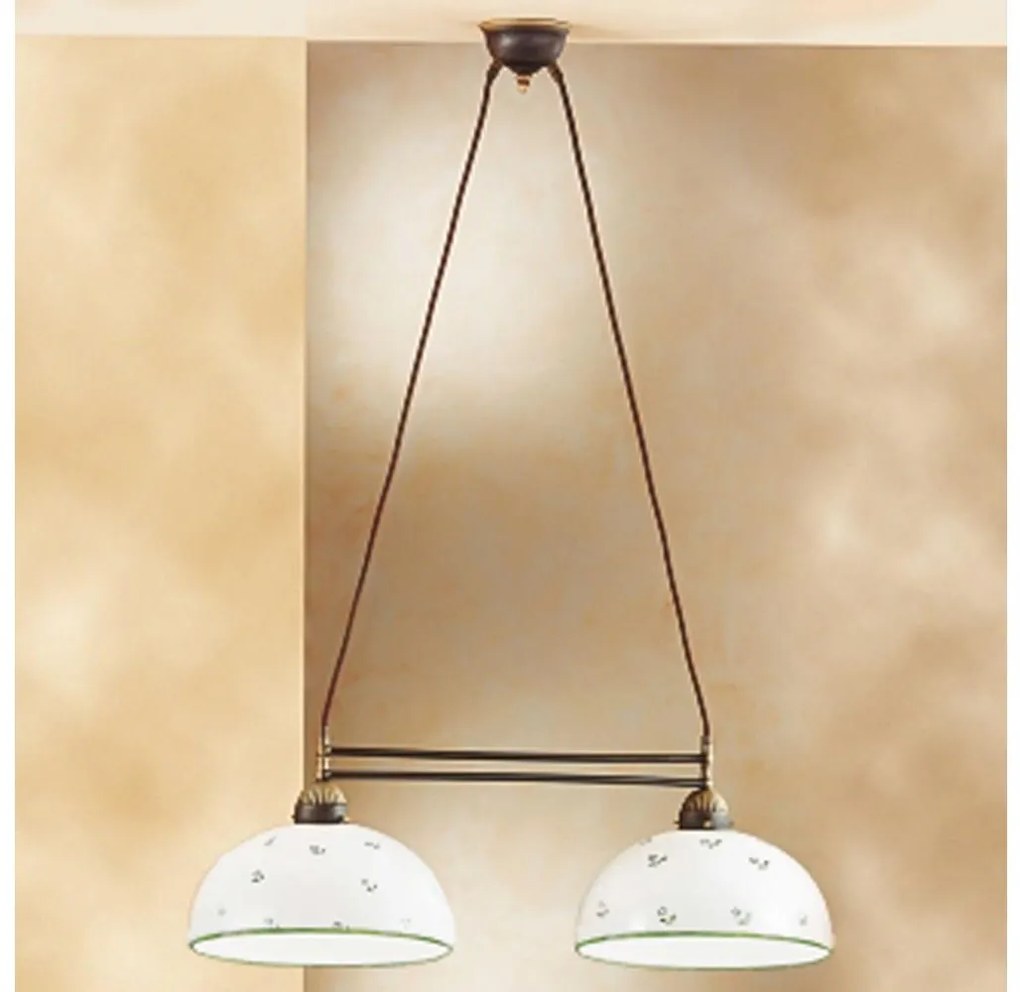 Kolarz 731.82.27 - Csillár zsinóron NONNA 2xE27/75W/230V zöld