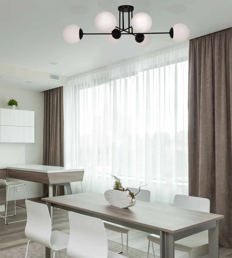 KAJA K-4925 SAVOY Mennyezeti Csillár Fekete E27 IP20