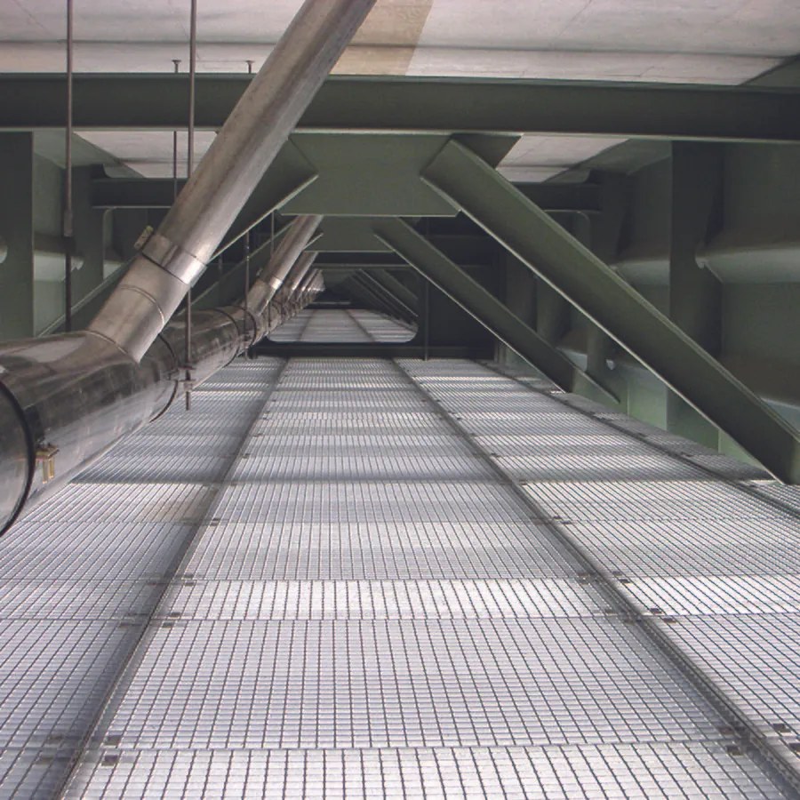 Acél padlórács 40 x 100 x 3 cm, ezüst