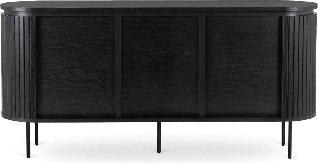 Komód 160 cm, háromajtós kivitelben, fekete színben BECK