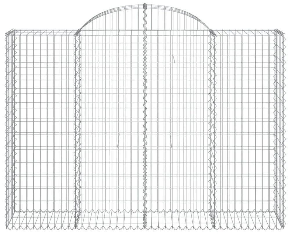 íves horganyzott vas gabion kosár 200x50x140/160 cm