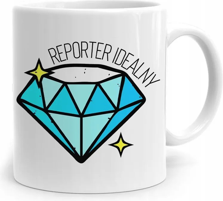 Riporter Újságíró Bögre Tökéletes Riporter fényképes nyomtatással