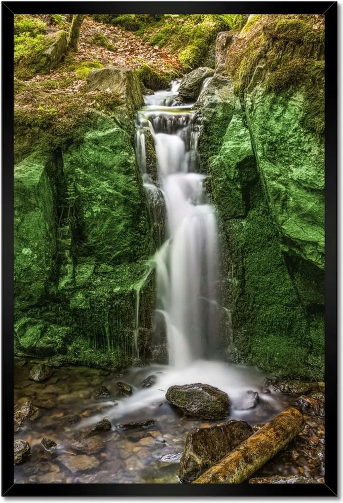 Poszterek keretben 40x60 Vízesés Erdei zuhatag