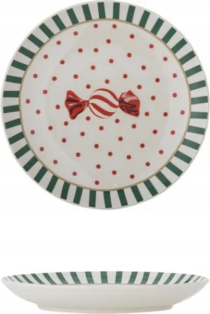 Bloomingville Christmas Yule Karácsonyi Desszert Tányér 16 cm