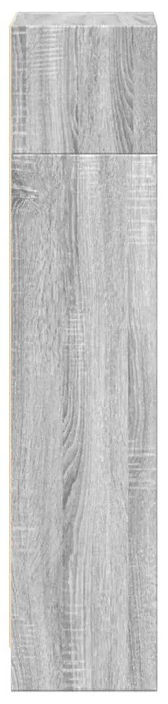 szürke sonoma színű szerelt fa könyvespolc 40 x 24 x 109 cm