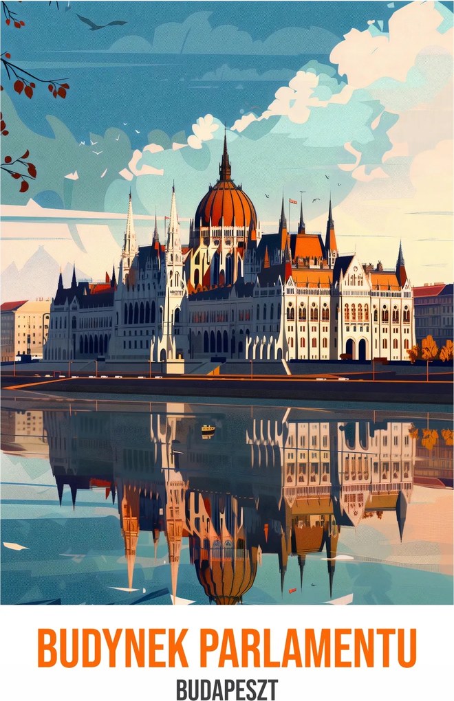 Poszter 21x29,7cm A Parlament épülete Budapesten