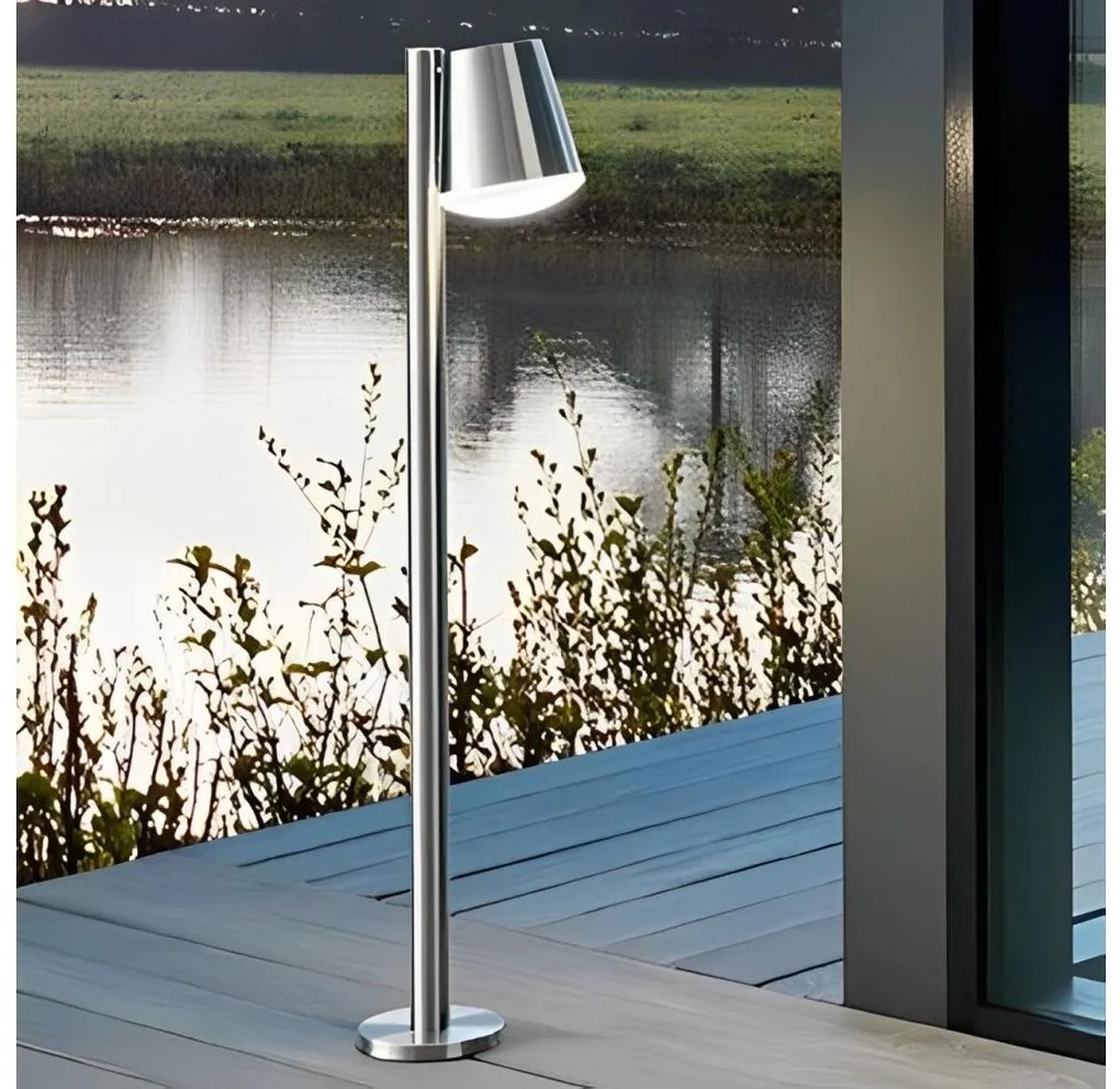 Eglo 97485 - LED RGB Dimmelhető kültéri lámpa CALDIERO-C 1xE27/9W/230V matt króm