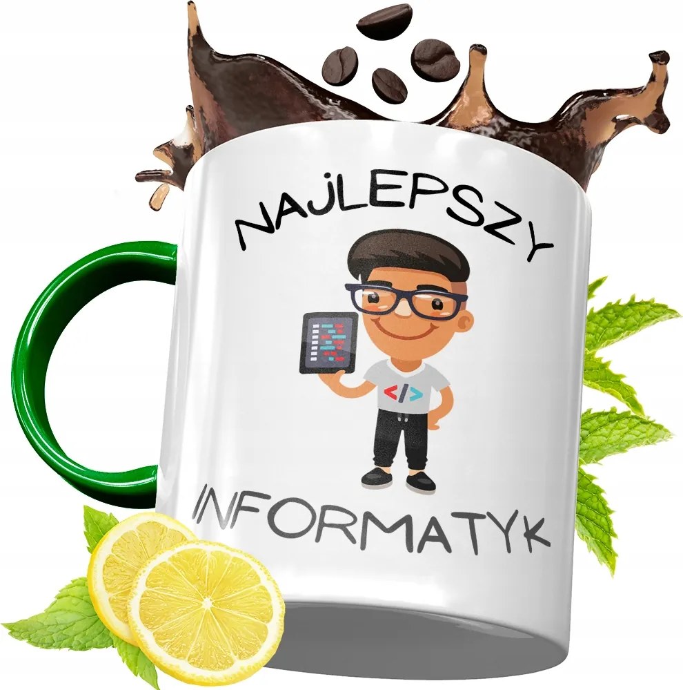 Zöld Bögre Informatikusoknak Születésnapi Ajándék fényképes nyomtatással