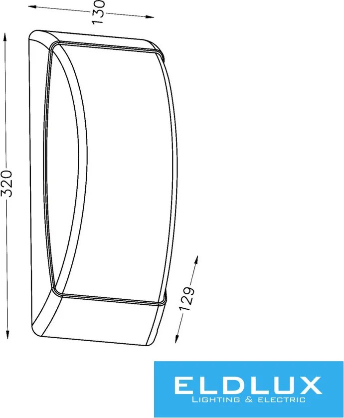 ELDLUX 567WB-H320-G Modern Kültéri Fali Lámpa IP44