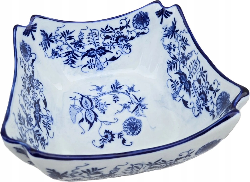 Asztali salátatálak porcelán tálak kék pálcikák ajándék tálak