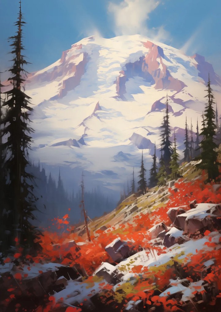 Poszter 59,4x84,1cm A hegyi hágó fensége