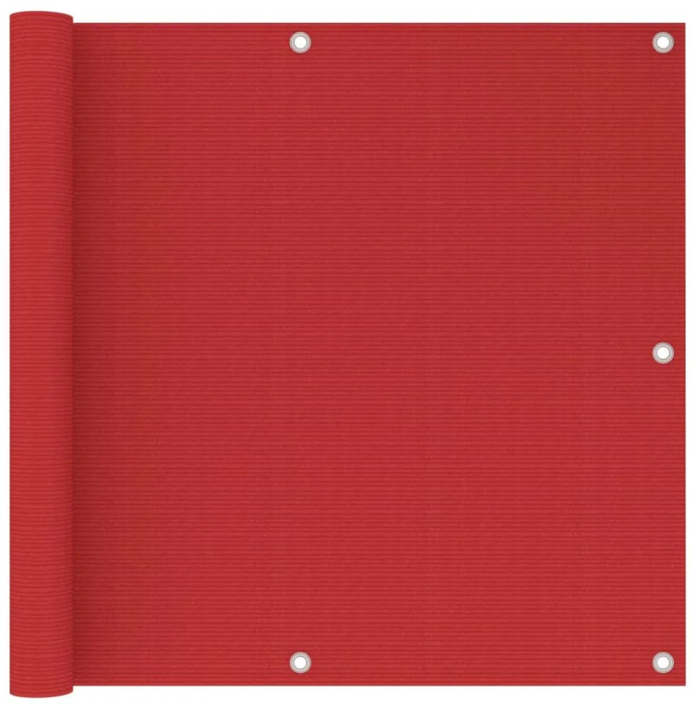 piros HDPE erkélytakaró 90 x 500 cm