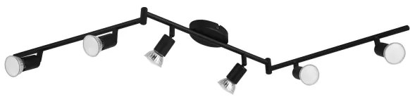 Eglo 32433 - LED Spotlámpa BUZZ-LED 6xGU10/2,8W/230V 3000K fekete