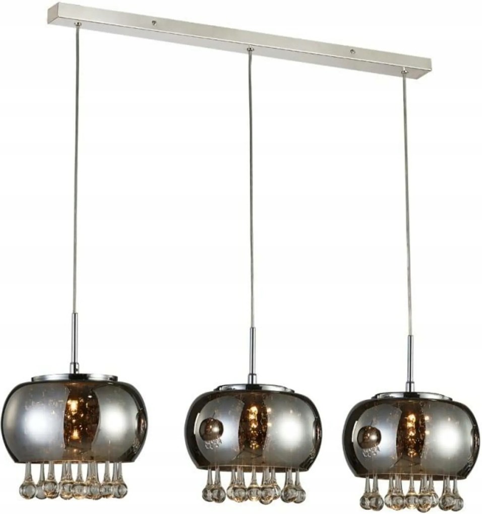 AZzardo Burn függőlámpa króm AZ2454 G9 3x40W IP20 90cm króm