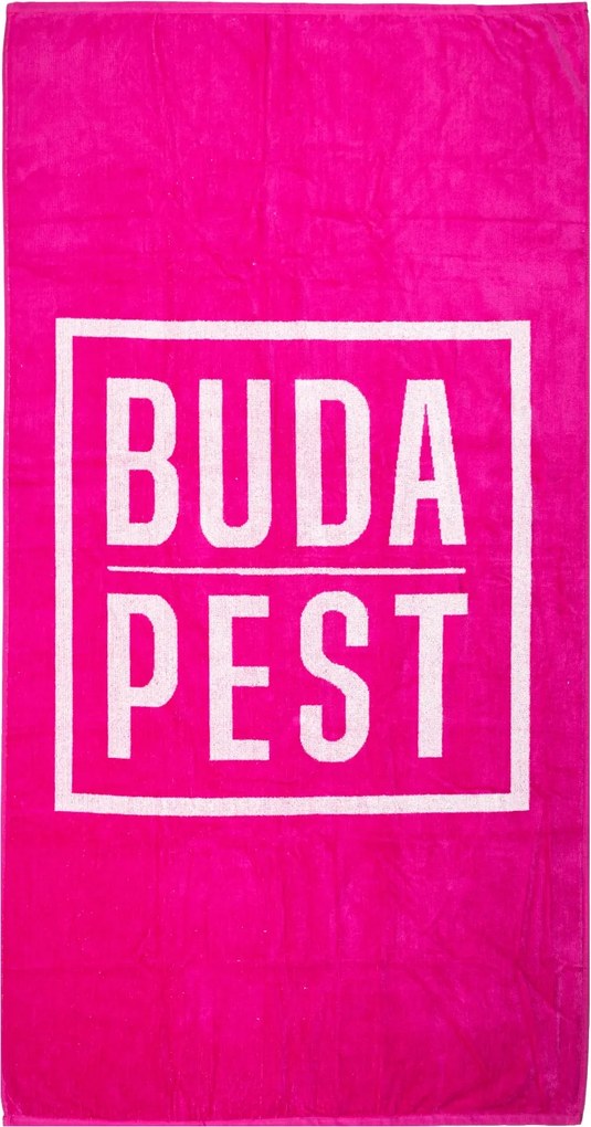 BUDAPEST Strandtörölköző magenta 165x90cm