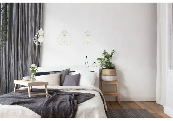 Csillár zsinóron CEED 3xE27/60W/230V fehér