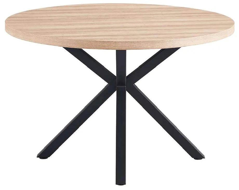 Étkezőasztal, sonoma tölgy/fekete, átmérő 120 cm, MEDOR