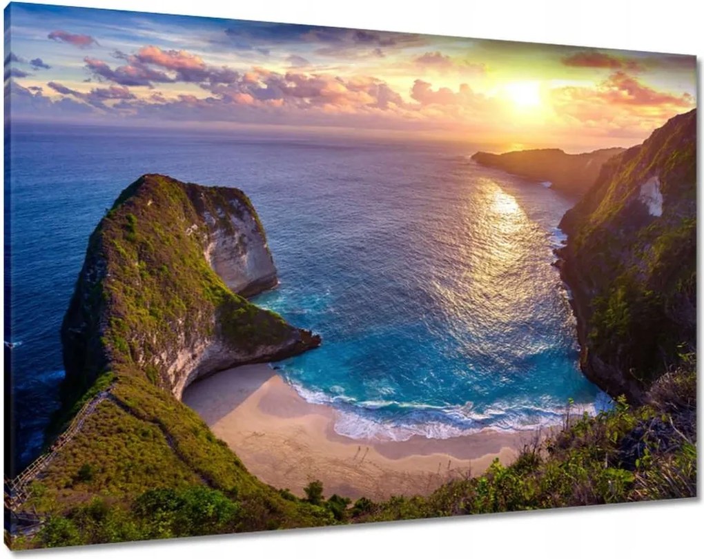 Vászonkép 100x70 Naplemente a tengerparton