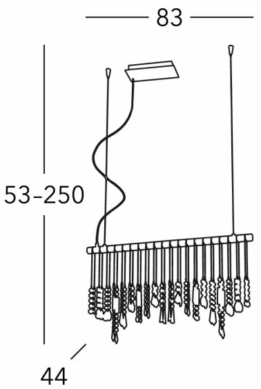 Kolarz 104.85.5 - Kristály csillár zsinóron STRETTA 5xG9/40W/230V fényezett króm