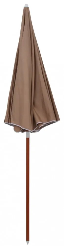 tópszínű napernyő acélrúddal 240 cm