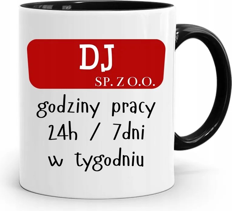 Dja Zene Bögre Fekete Dj Sp. Z. O.o. Ajándék fényképes nyomtatással