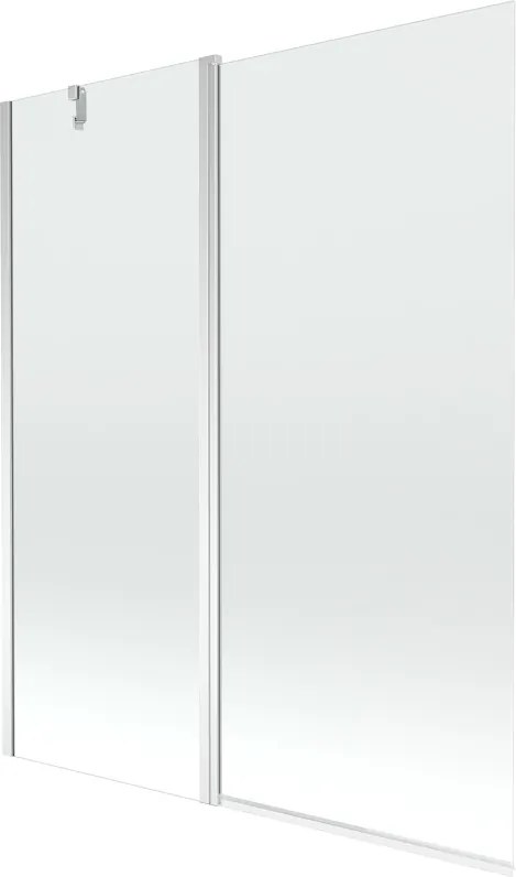 Mexen Flip 2-szárnyú kádparaván 140 x 150 cm, átlátszó, króm - 894-140-101-01-00