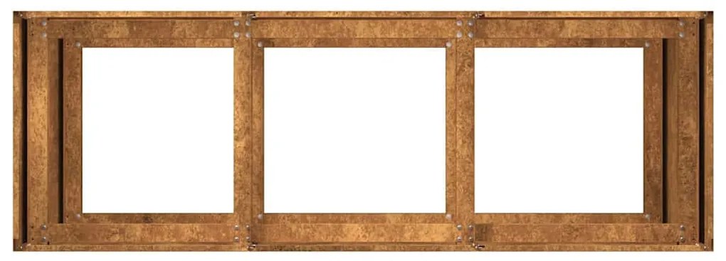 ültető rozsdás 120x40x80 cm időjárásálló acélból
