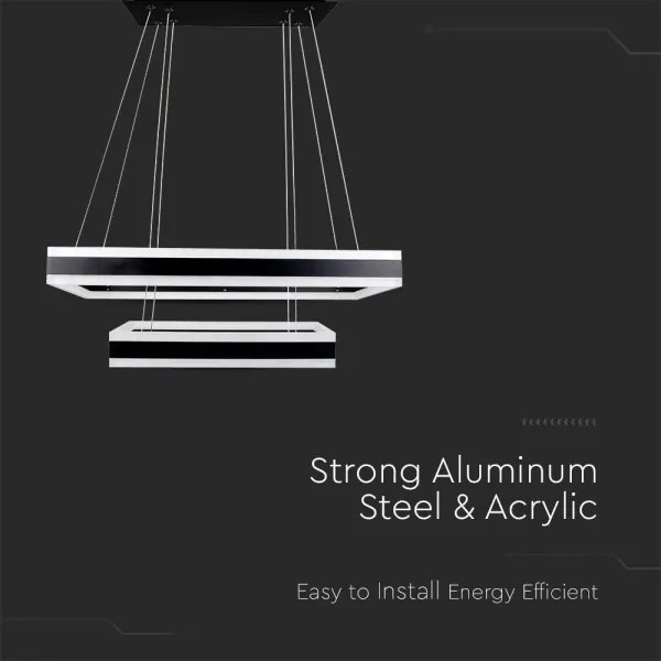 LED Dimmelhető csillár zsinóron LED/113W/230V 3000K fekete