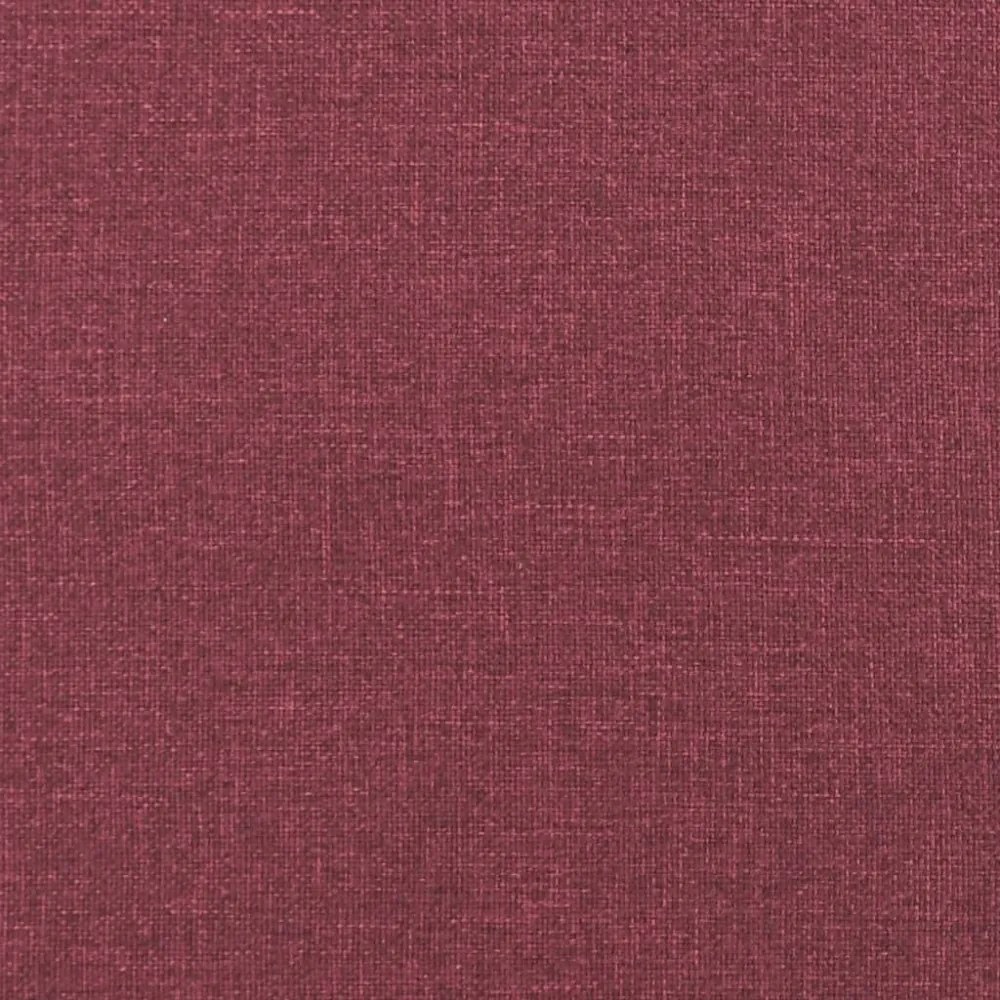 vidaXL bordó szövet pad 110x76x80 cm