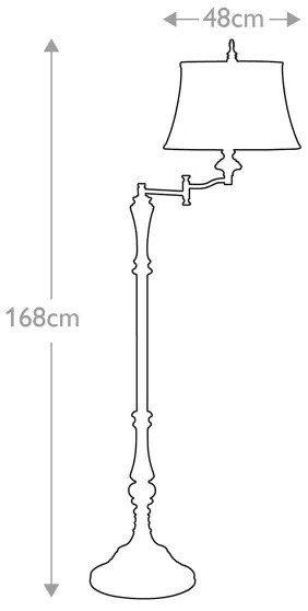Feiss FE-GIBSON-SWFL - Állólámpa GIBSON 1xE27/60W/230V