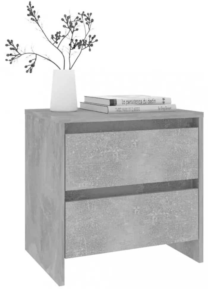 betonszürke forgácslap éjjeliszekrény 45 x 34,5 x 44,5 cm
