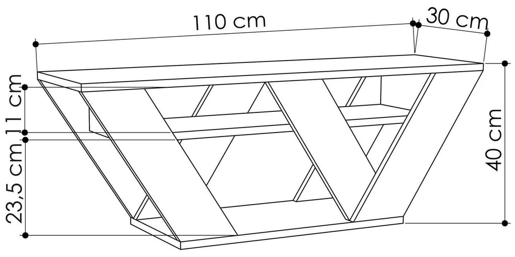 TV asztal Parvati (fehér). 1067321