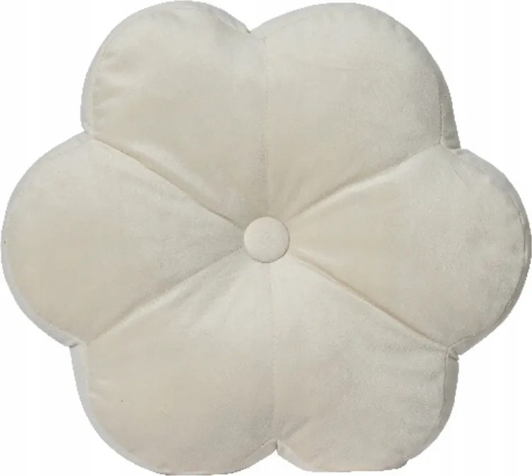 Fehér virág alakú párna 38cm