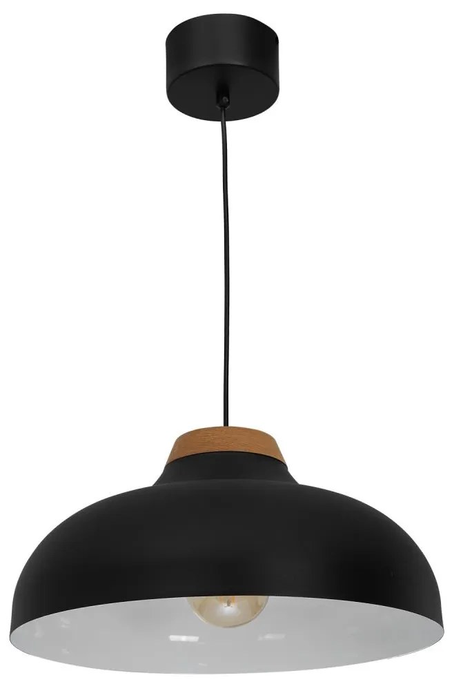 Csillár zsinóron BURGOS 1xE27/60W/230V fekete