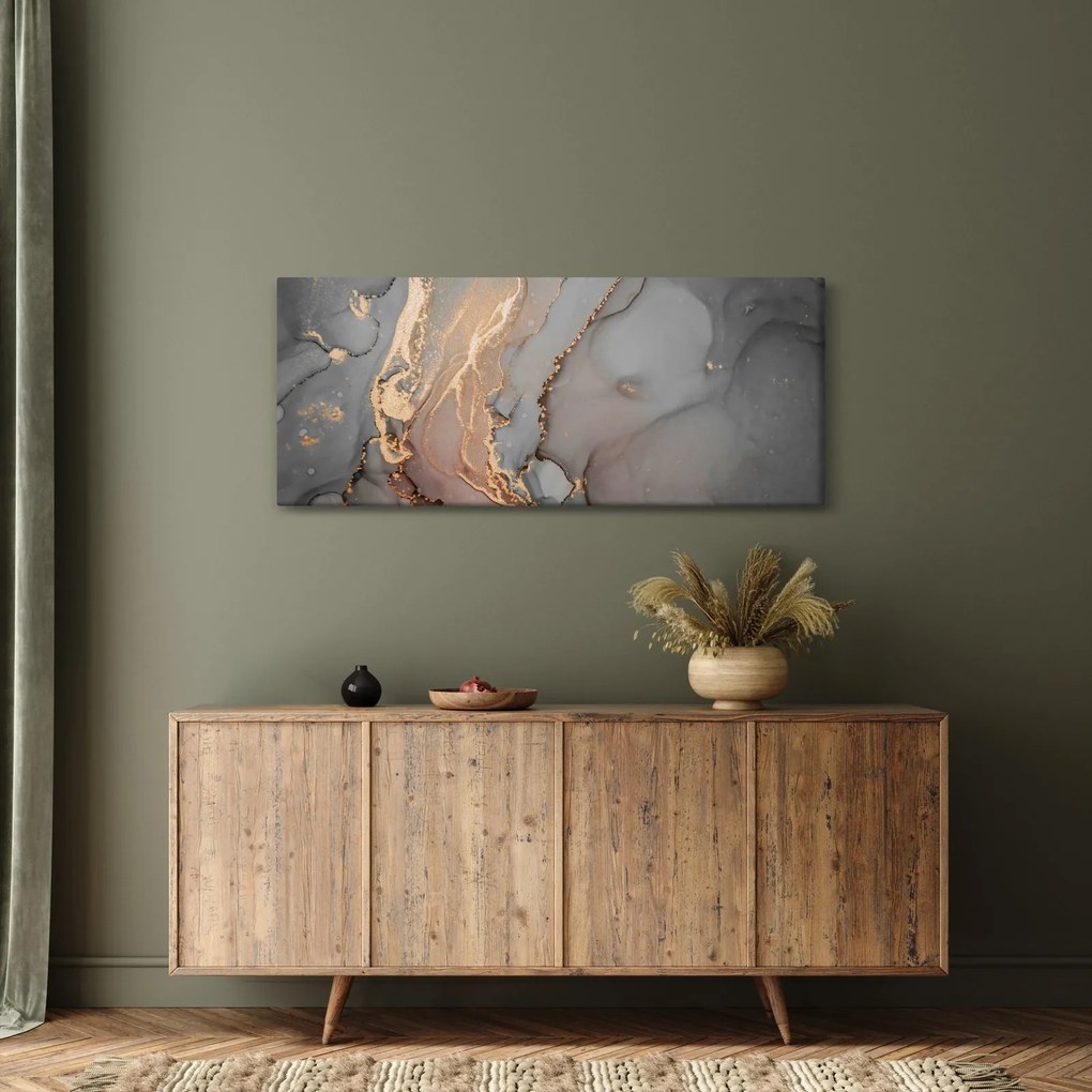 Kép - Szürke-arany márvány (120x50 cm)