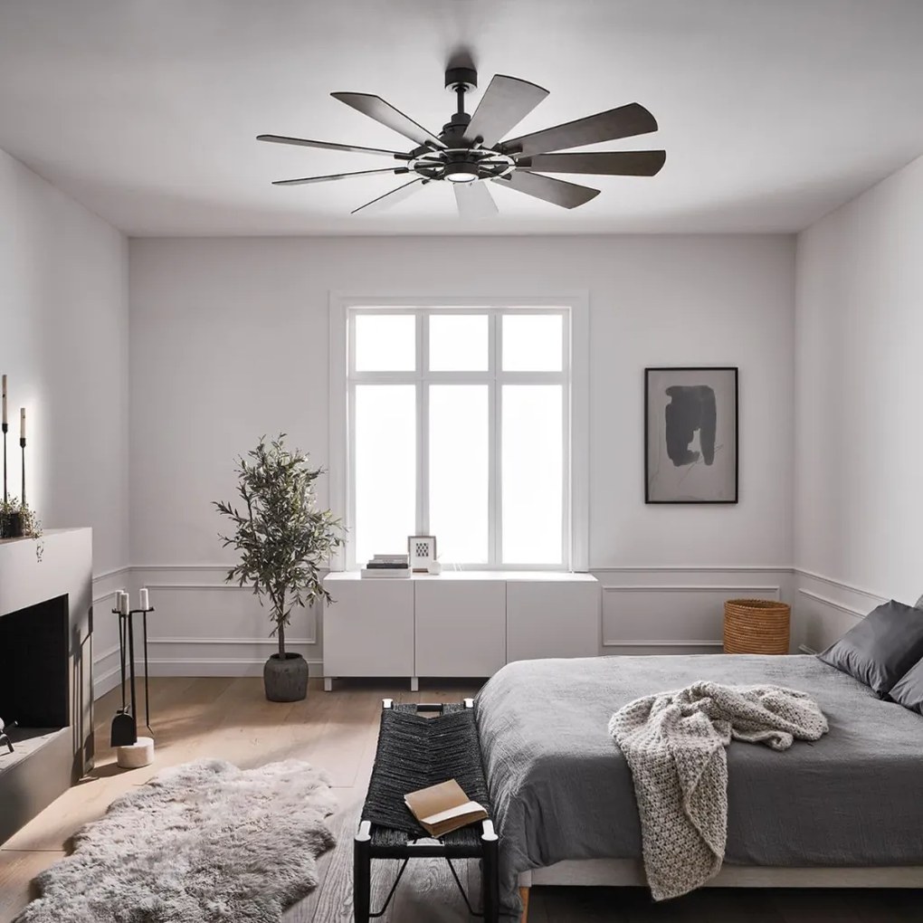 KICHLER KLF-GENTRY-65-WZ GENTRY Ventilátoros lámpa Sötét Dió, Könnyű Dió, Cink LED IP44