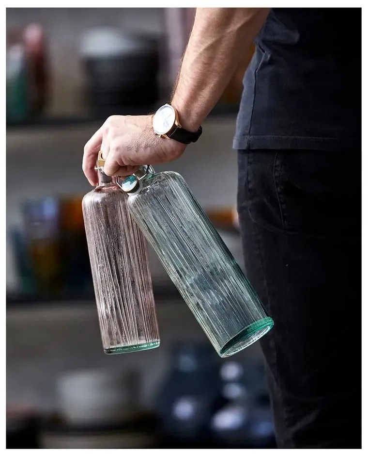 Kusintha rózsaszín üveg vizespalack, 1,2 l - Bitz