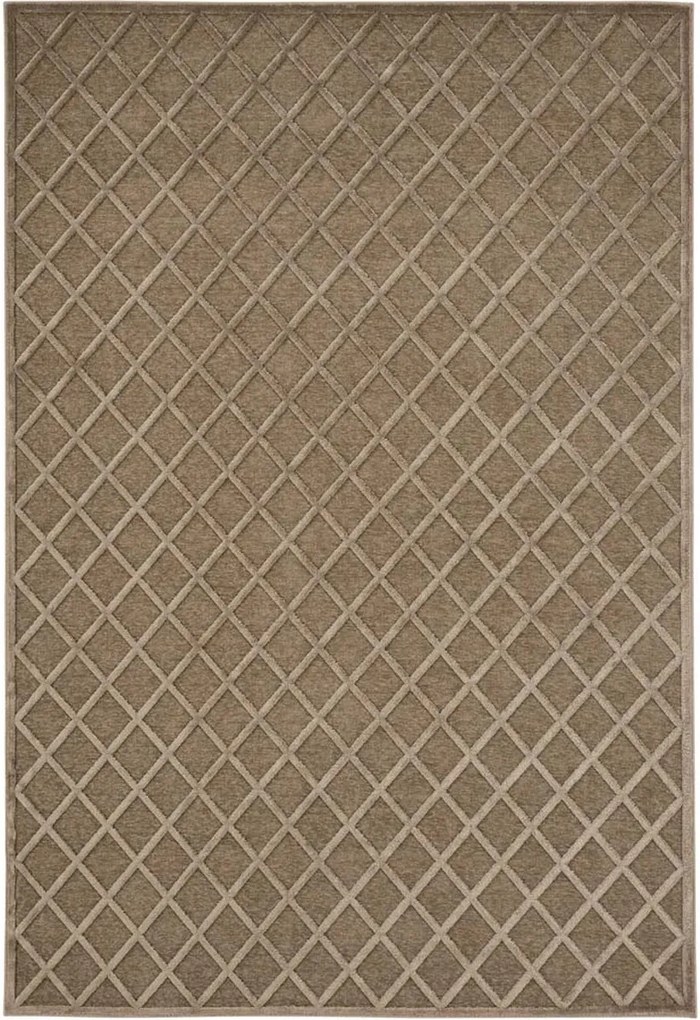 Barna viszkóz szőnyeg 3D hatással 200x300