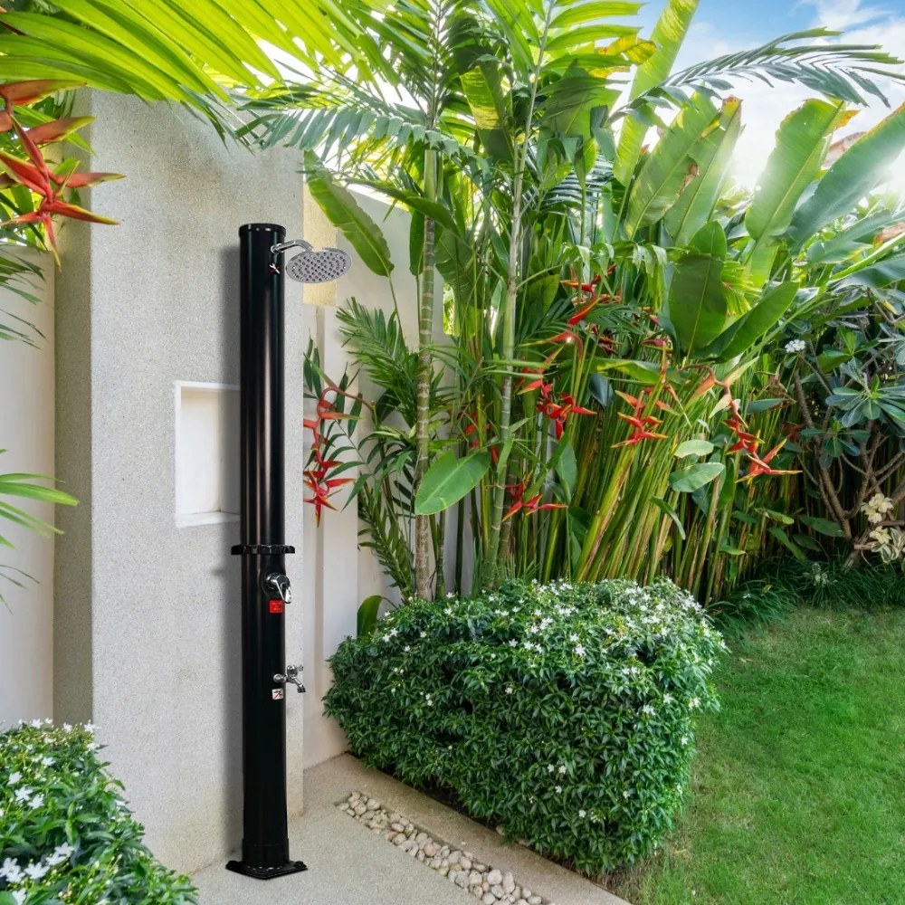 DELFINA napelemes zuhany, 20l, fekete Jurhan