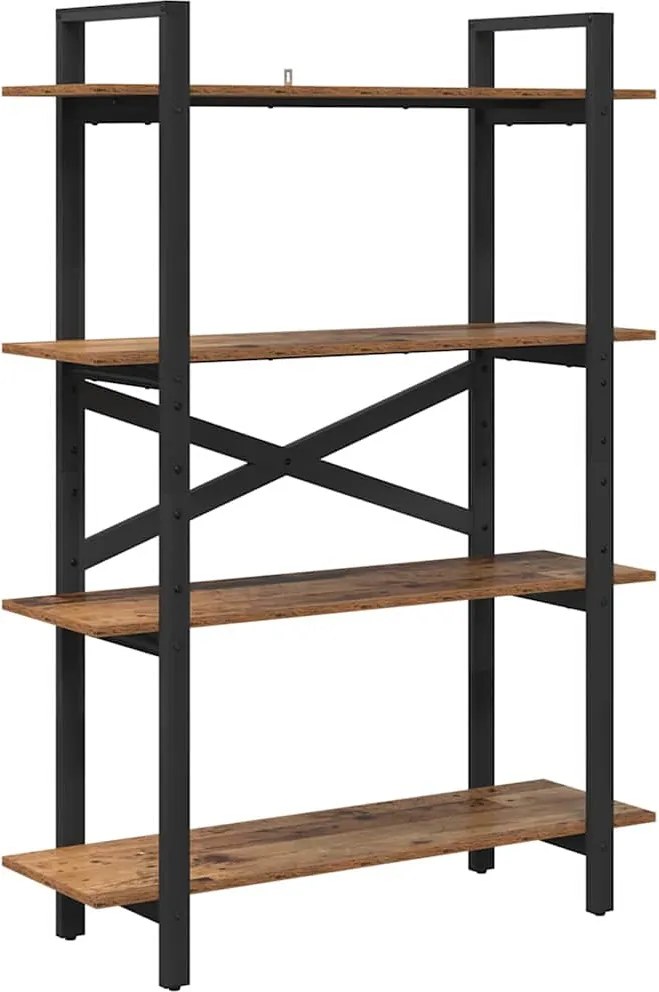 vidaXL Könyvespolc Öreg fa 100 x 33,5 x 140 cm Faanyag
