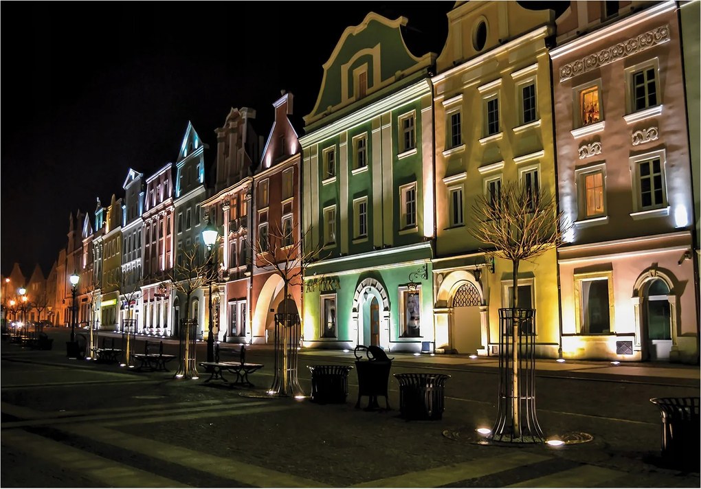 Flizelin fotótapéta Éjszakai város Európa Építészet 254x184 +ragasztó