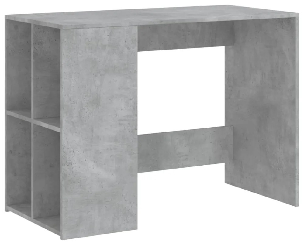 betonszürke szerelt fa íróasztal 102x50x75 cm