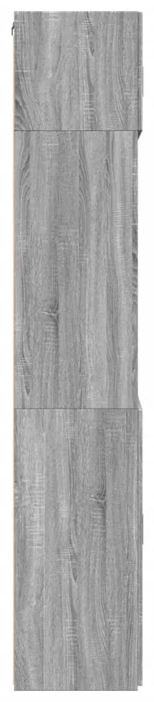 szürke sonoma színű szerelt fa tárolószekrény 80x42,5x225 cm