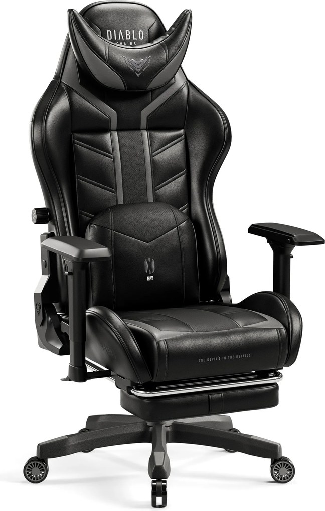 Gamer szék műbőr Normal Size, fekete-szürke: Diablo X-Ray 2.0